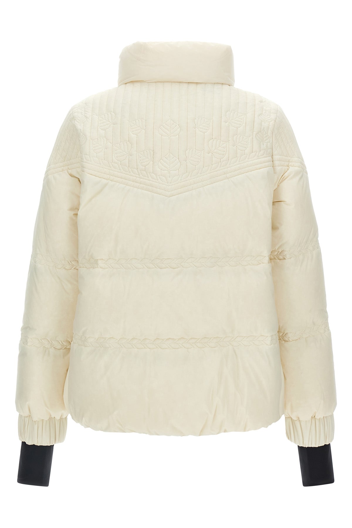the moncler grenoble anglins down jacket features a structured silhouette in w