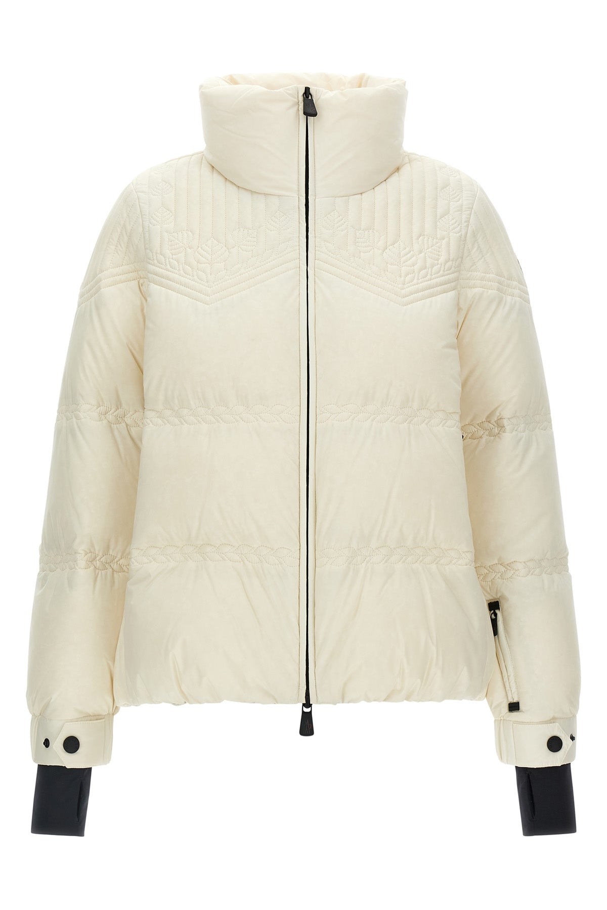 the moncler grenoble anglins down jacket features a structured silhouette in w