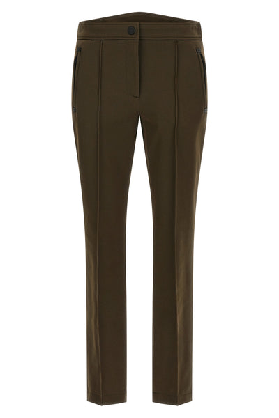 the moncler grenoble trousers redefine alpine clothing through a tight silhouett