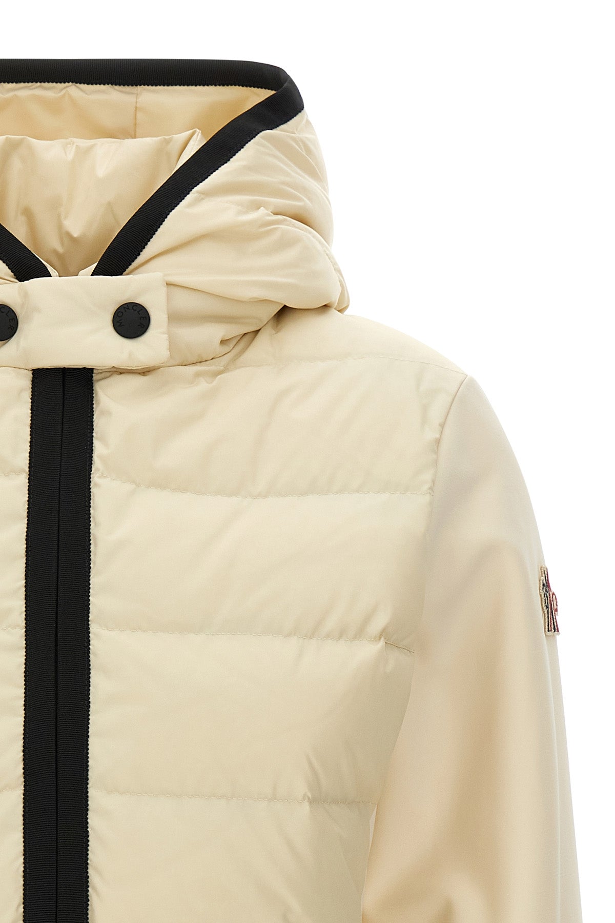 the moncler grenoble padded zip-up cardigan sets a new standard for hybrid clo
