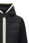 the moncler grenoble con cappuccio e zip cardigan stands out for its hybrid co