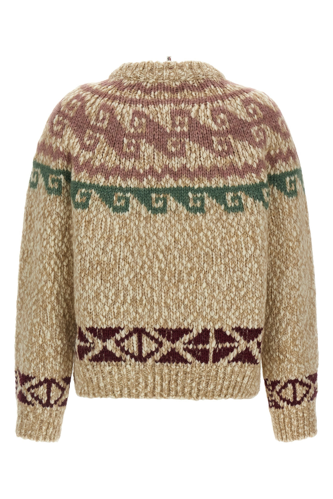 MONCLER GRENOBLE M the moncler grenoble crewneck sweater in structured wool blend and soft alpaca f