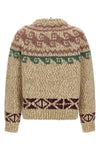 the moncler grenoble crewneck sweater in structured wool blend and soft alpaca f