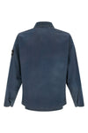 the stone island blue cotton overshirt
