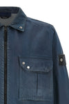 the stone island blue cotton overshirt