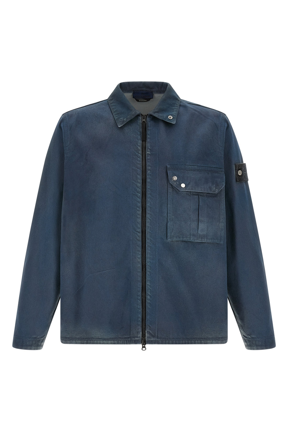 STONE ISLAND L the stone island blue cotton overshirt