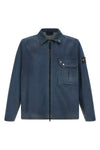 the stone island blue cotton overshirt