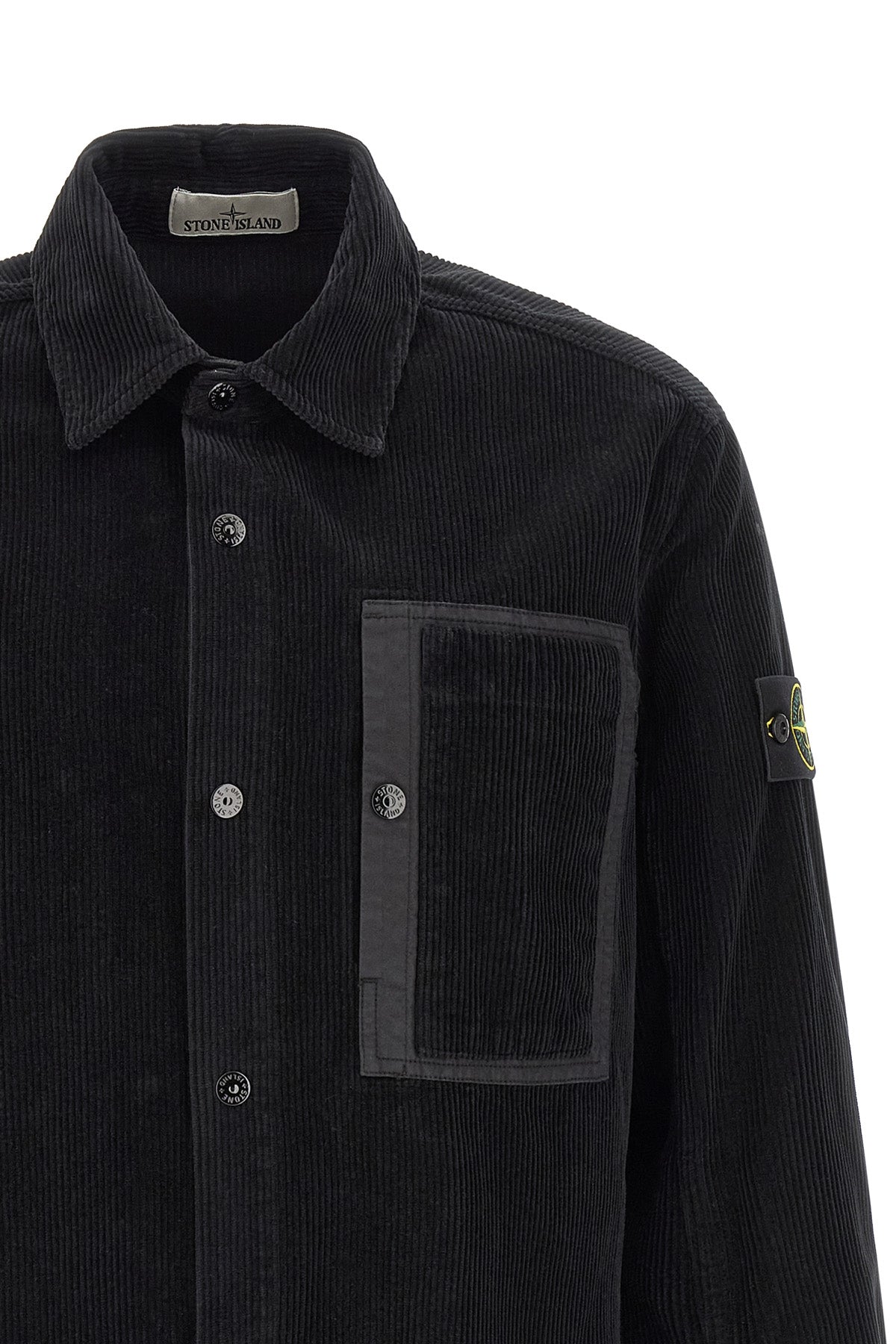the stone island 1200016 overshirt in garment-dyed 800 cotton corduroy