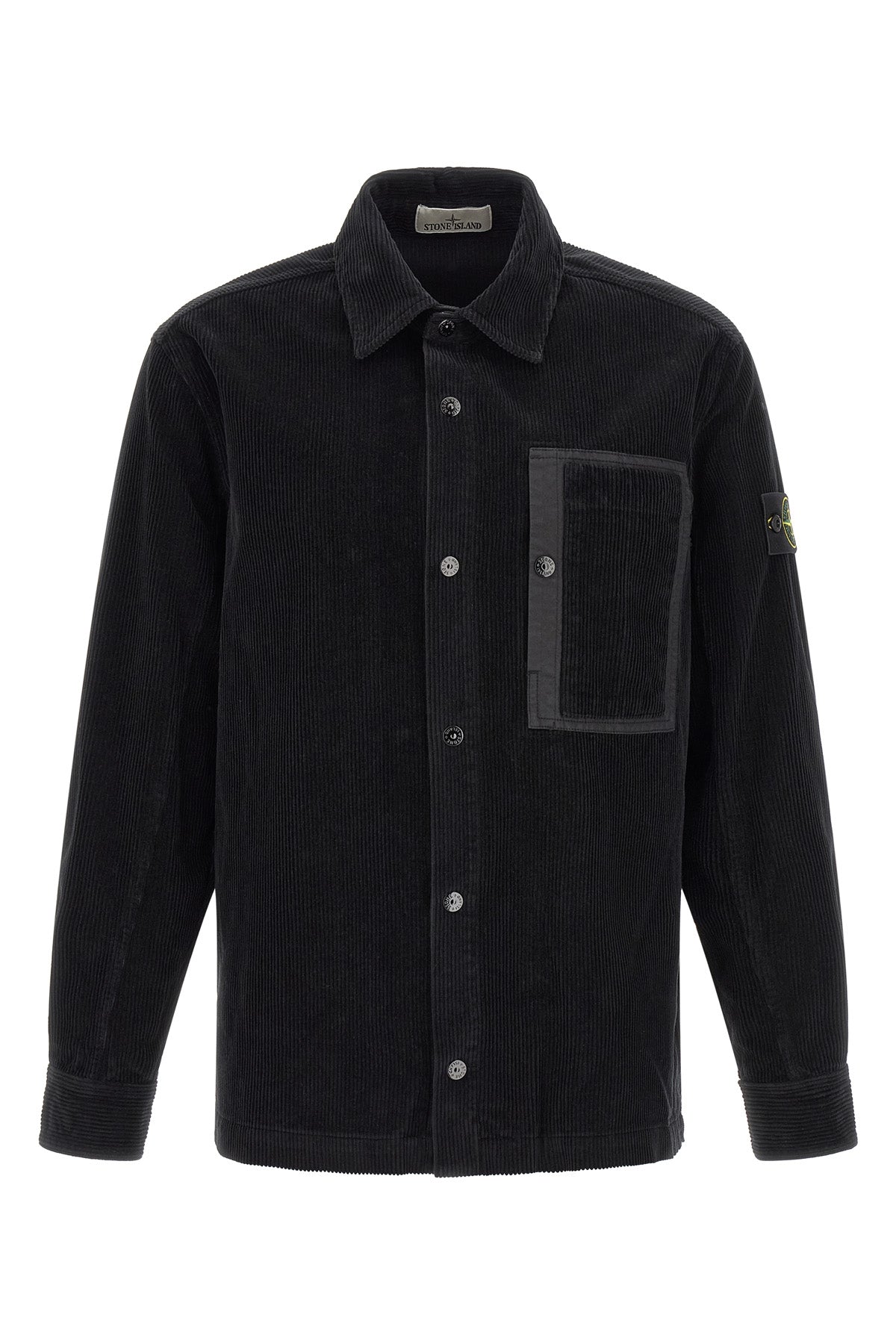the stone island 1200016 overshirt in garment-dyed 800 cotton corduroy