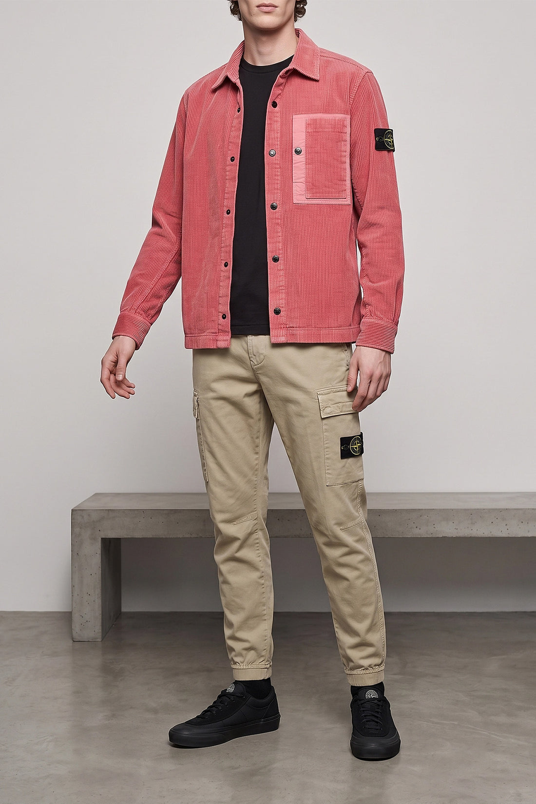 STONE ISLAND M the stone island 1200016 overshirt in garment-dyed 800 cotton corduroy