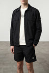 crinkled nylon overshirt