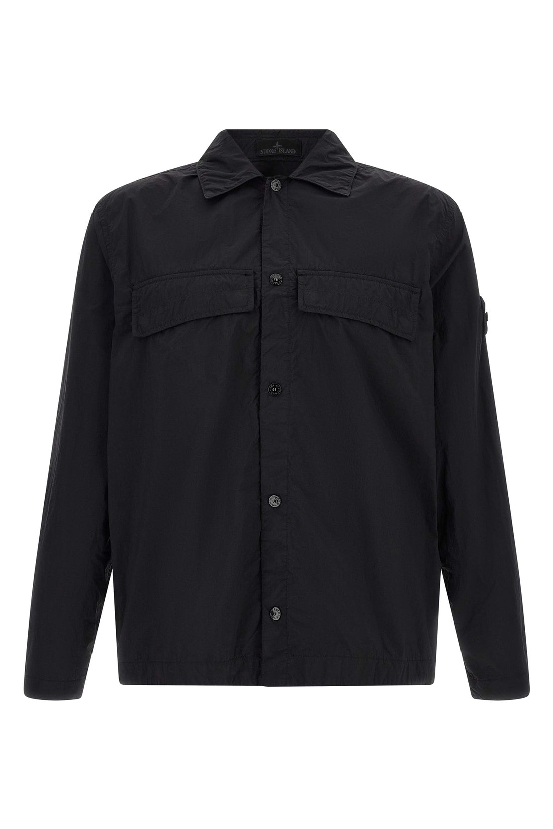 STONE ISLAND L crinkled nylon overshirt