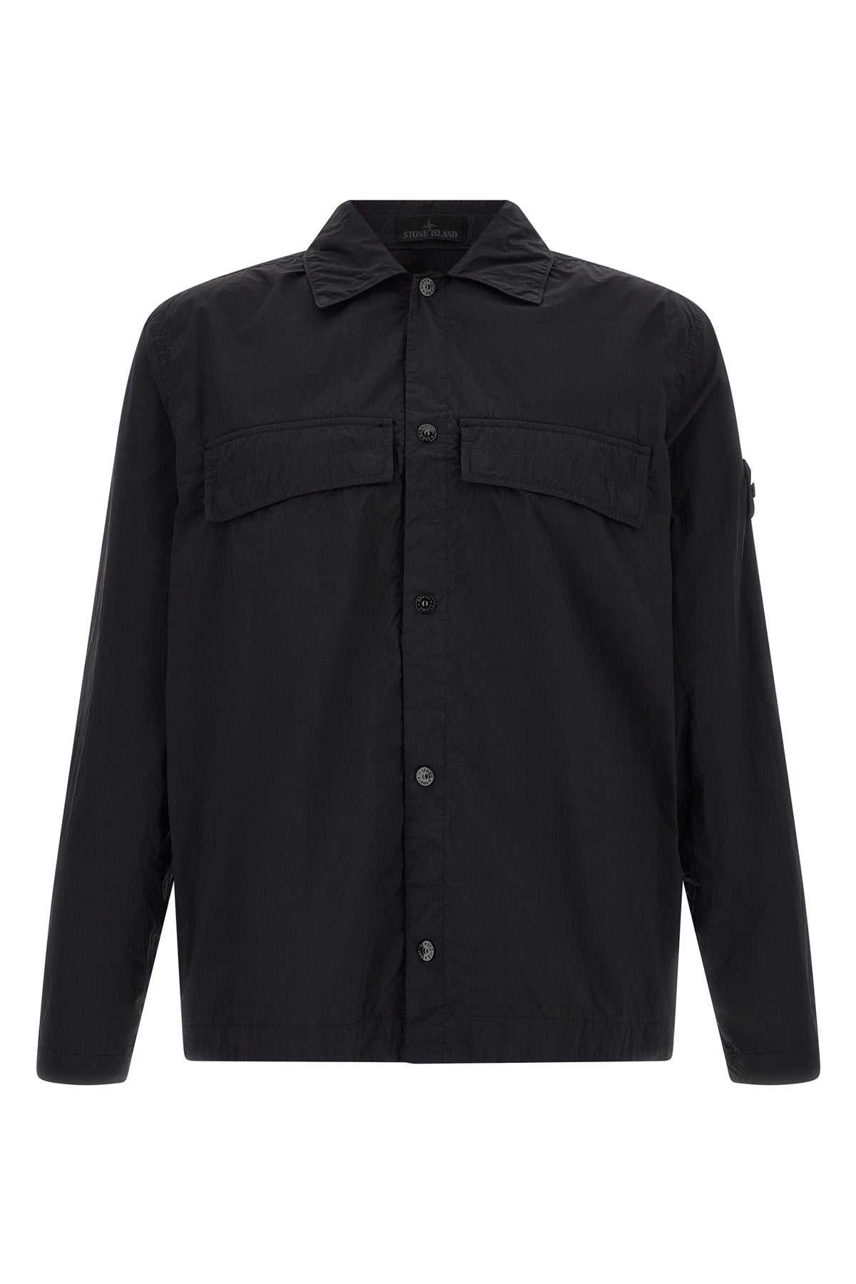 crinkled nylon overshirt