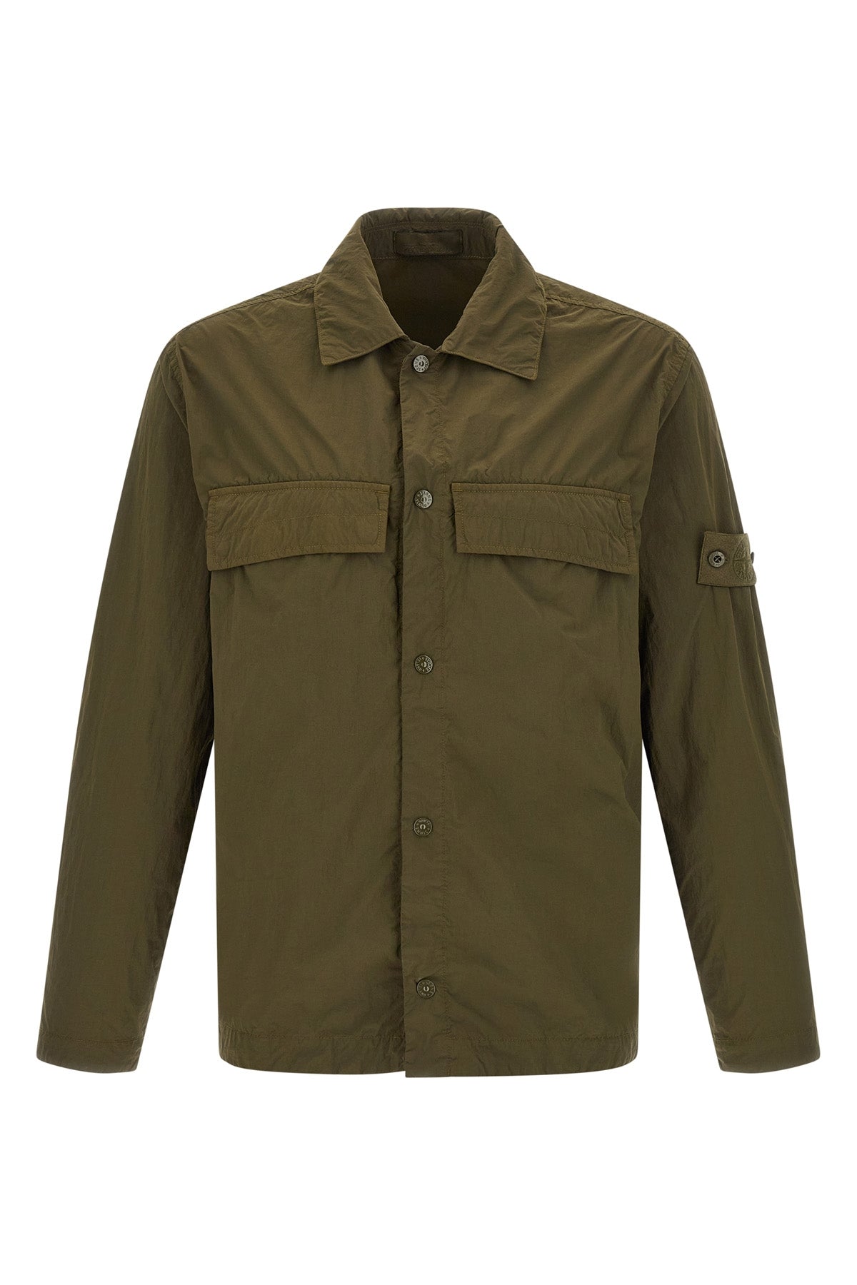 crinkled nylon overshirt