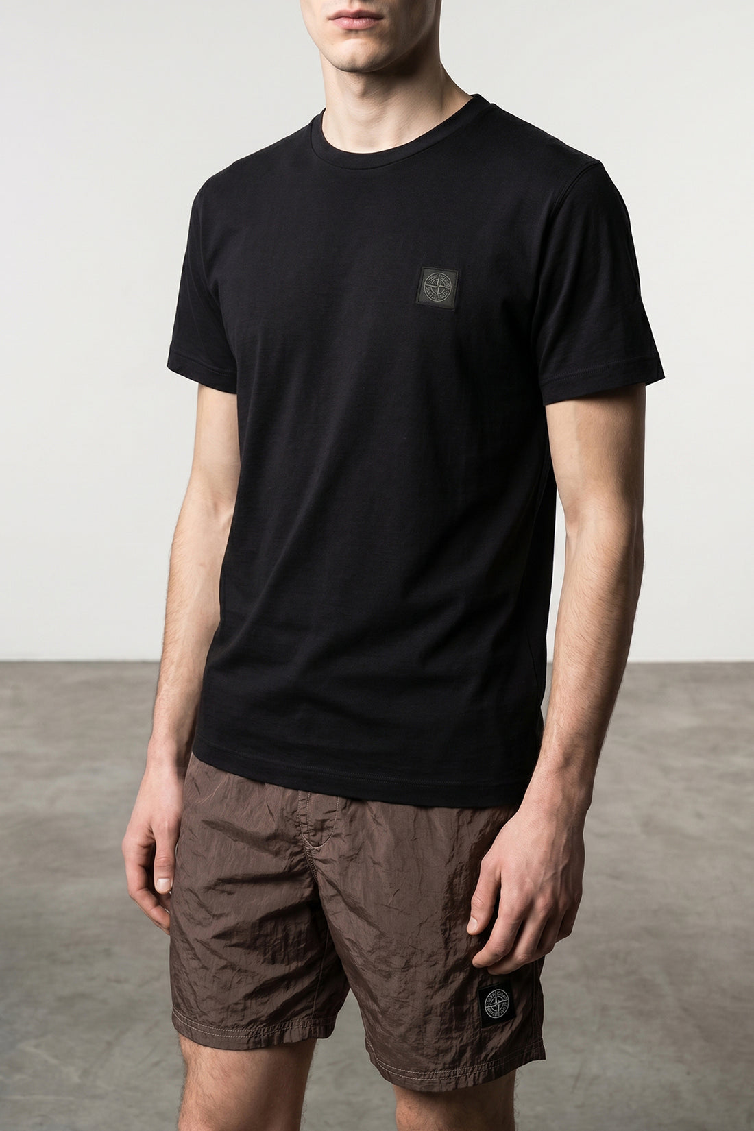 STONE ISLAND L flamed cotton t-shirt