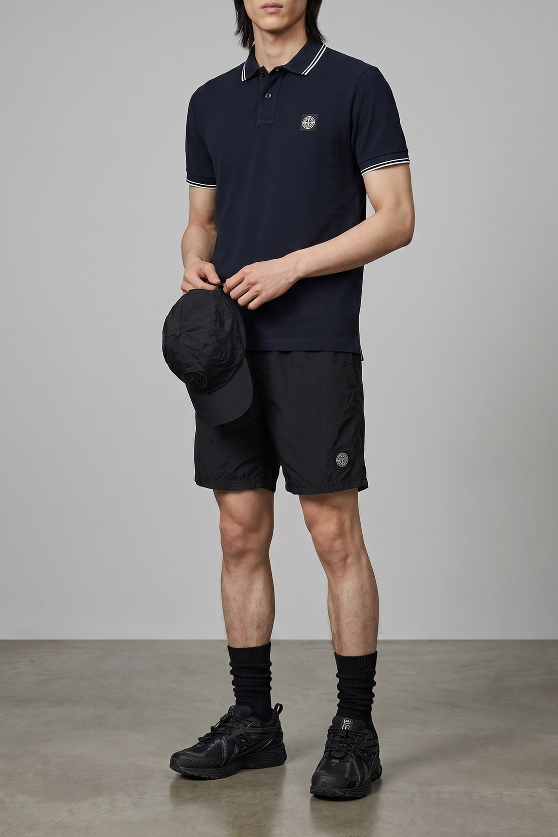 STONE ISLAND L 2200010 polo shirt in stretch cotton piqué