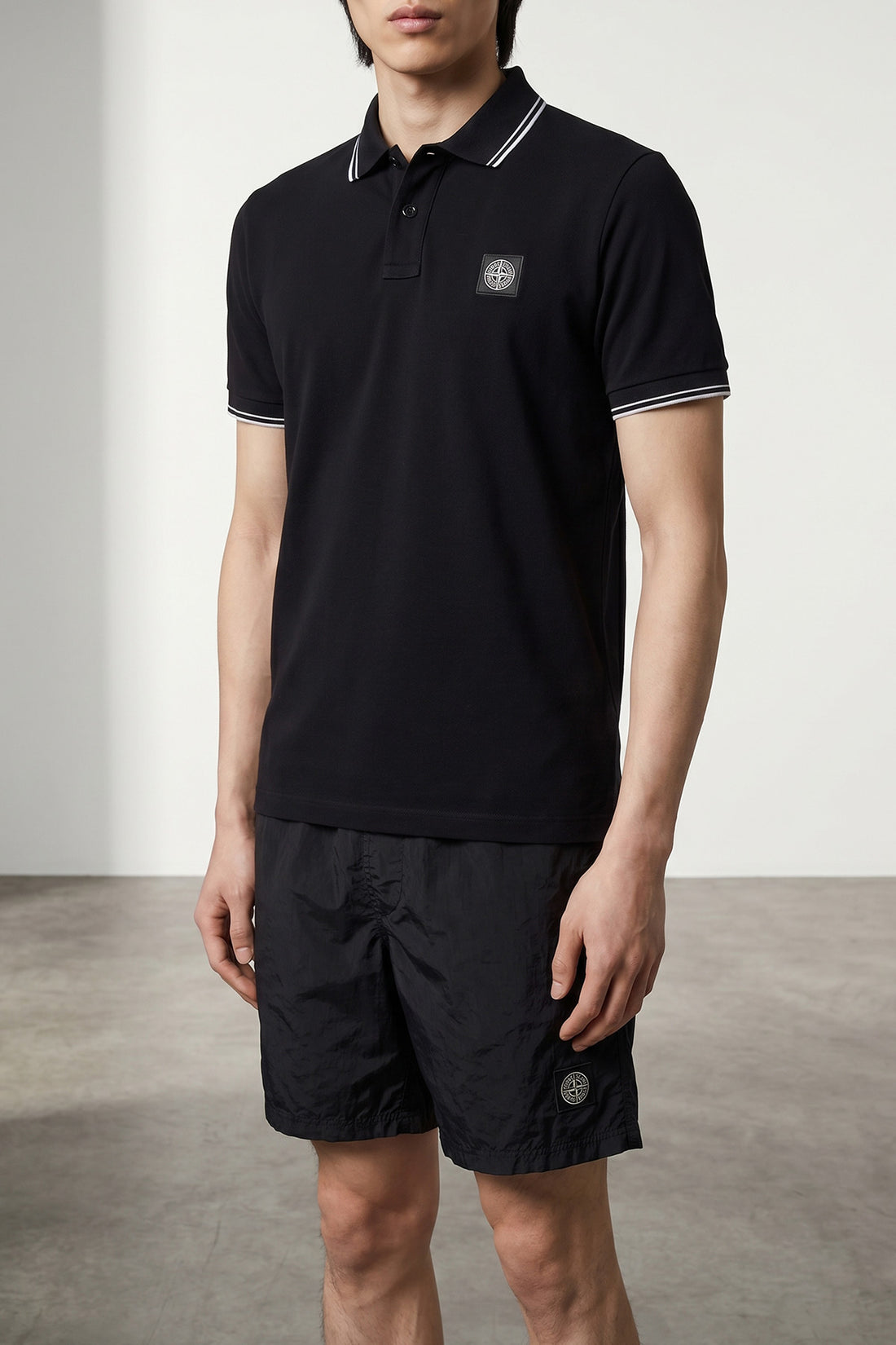 STONE ISLAND L 2200010 polo shirt in stretch cotton piqué