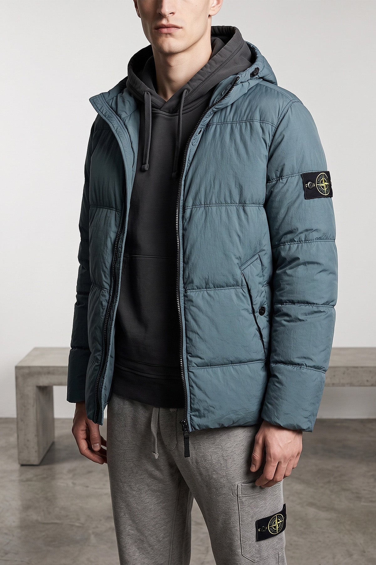 the 4100037 down jacket by stone island