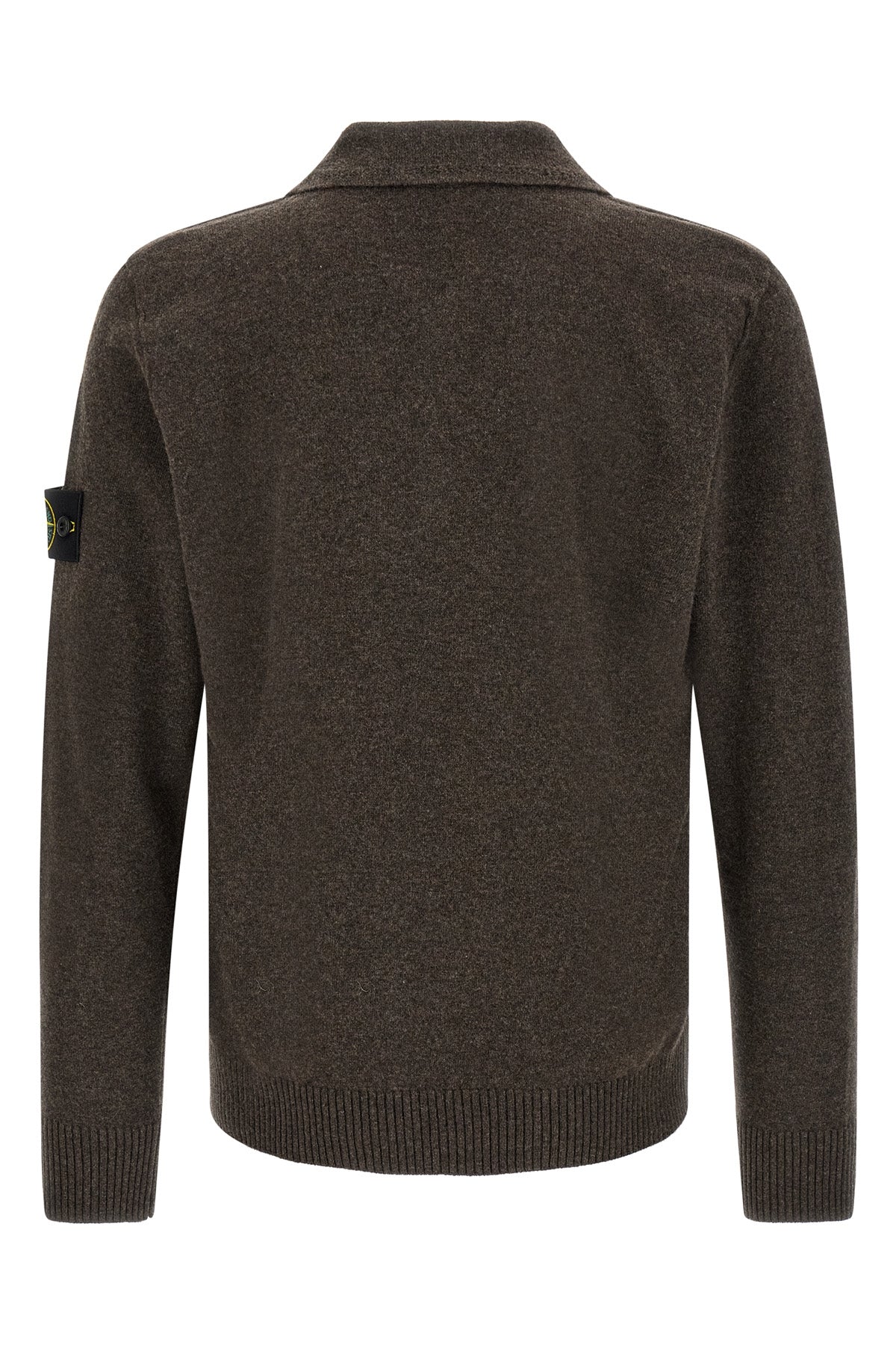 the stone island pure virgin wool sweater long-sleeved polo shirt