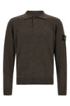 the stone island pure virgin wool sweater long-sleeved polo shirt