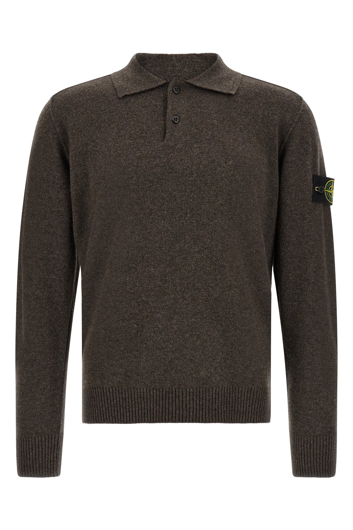 the stone island pure virgin wool sweater long-sleeved polo shirt