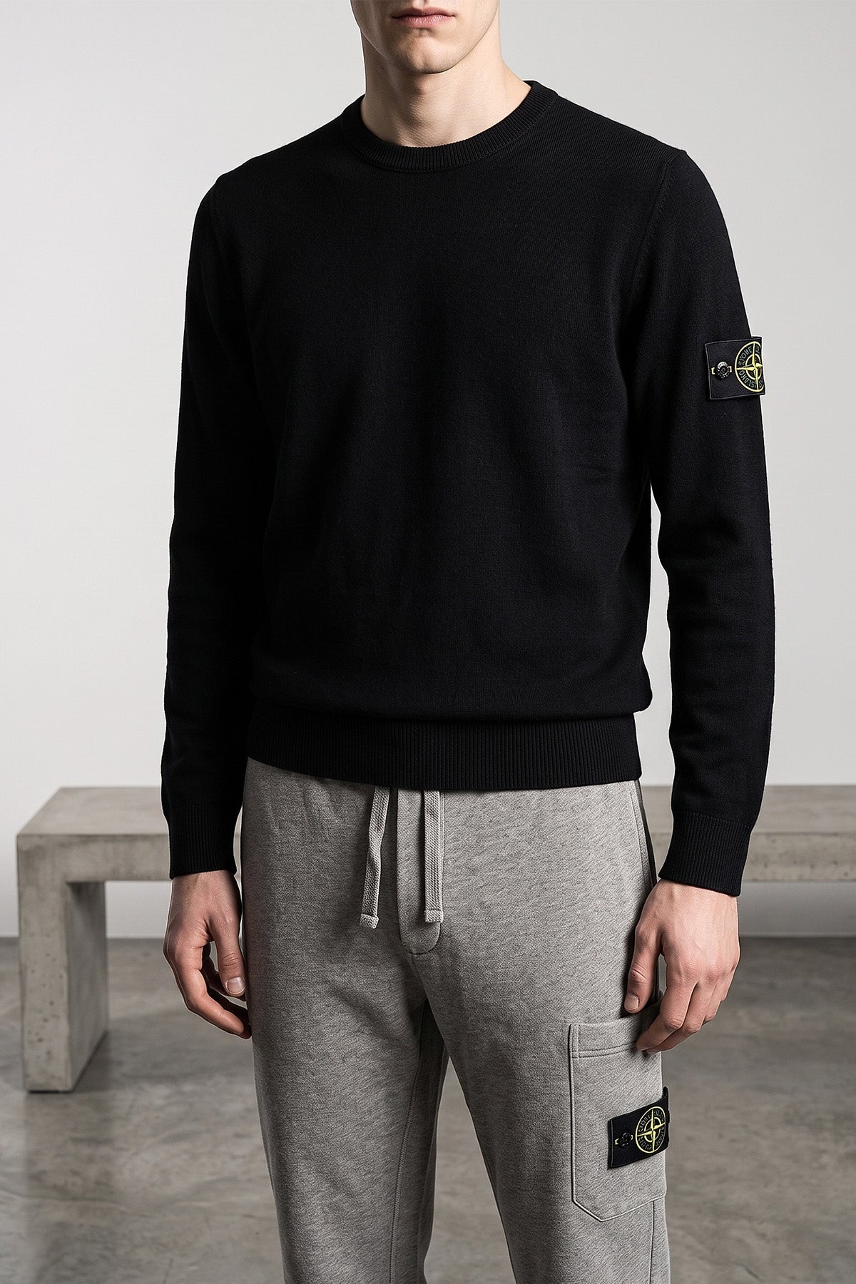 the stone island crew neck sweater
