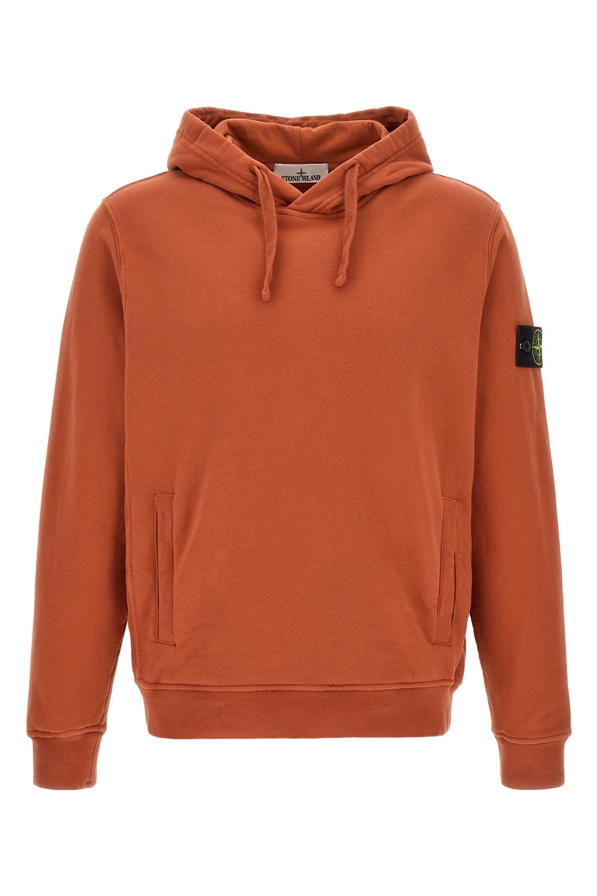 the stone island badge logo hoodie