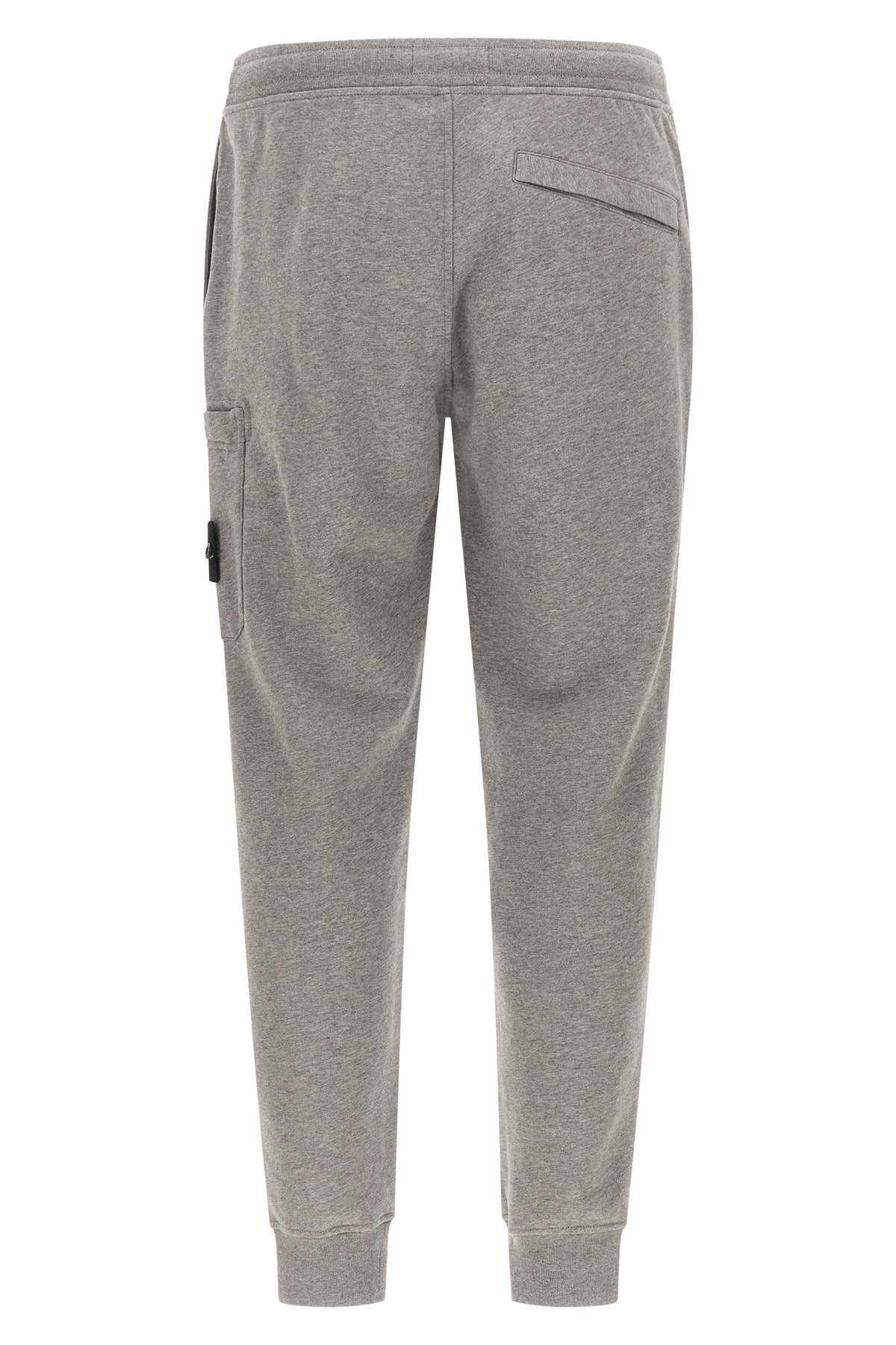 the stone island 6200010 sweatpants in a garment-washed mélange mélange cotton