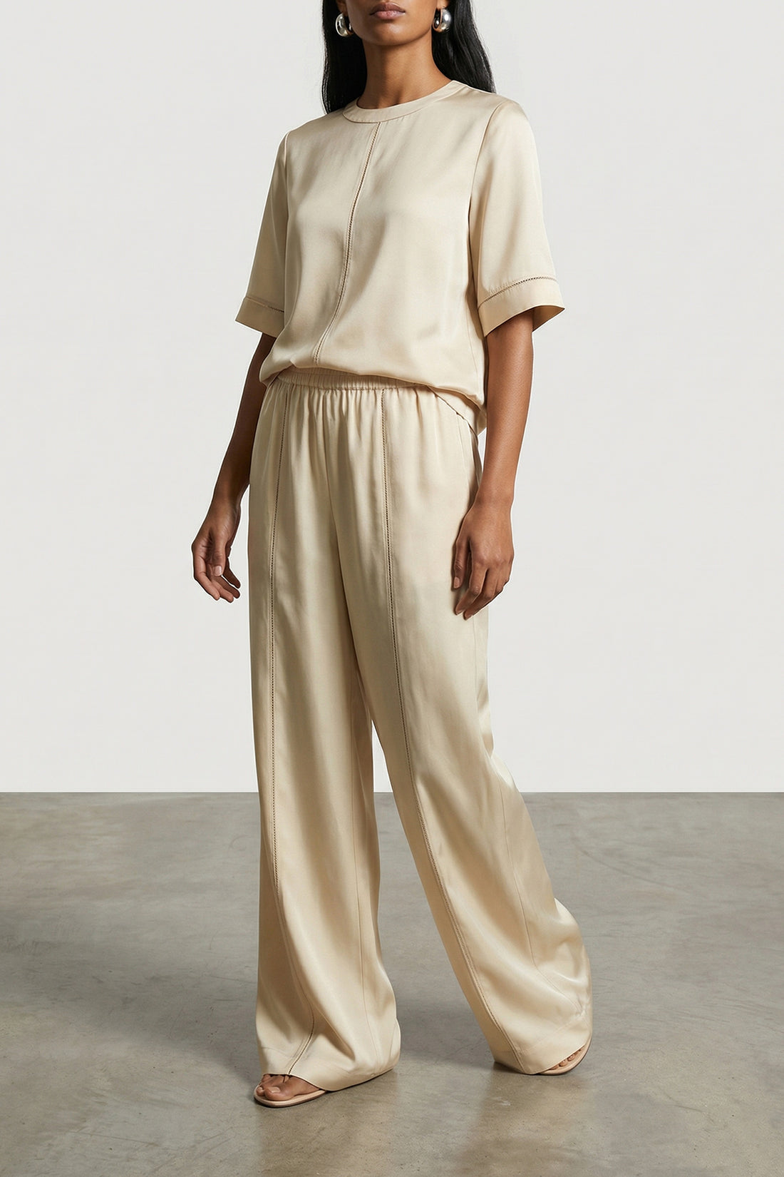 LOULOU DE SAISON L lars silk twill pants