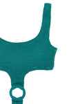 laurel one-piece swimsuit in crinkle lurex fabric