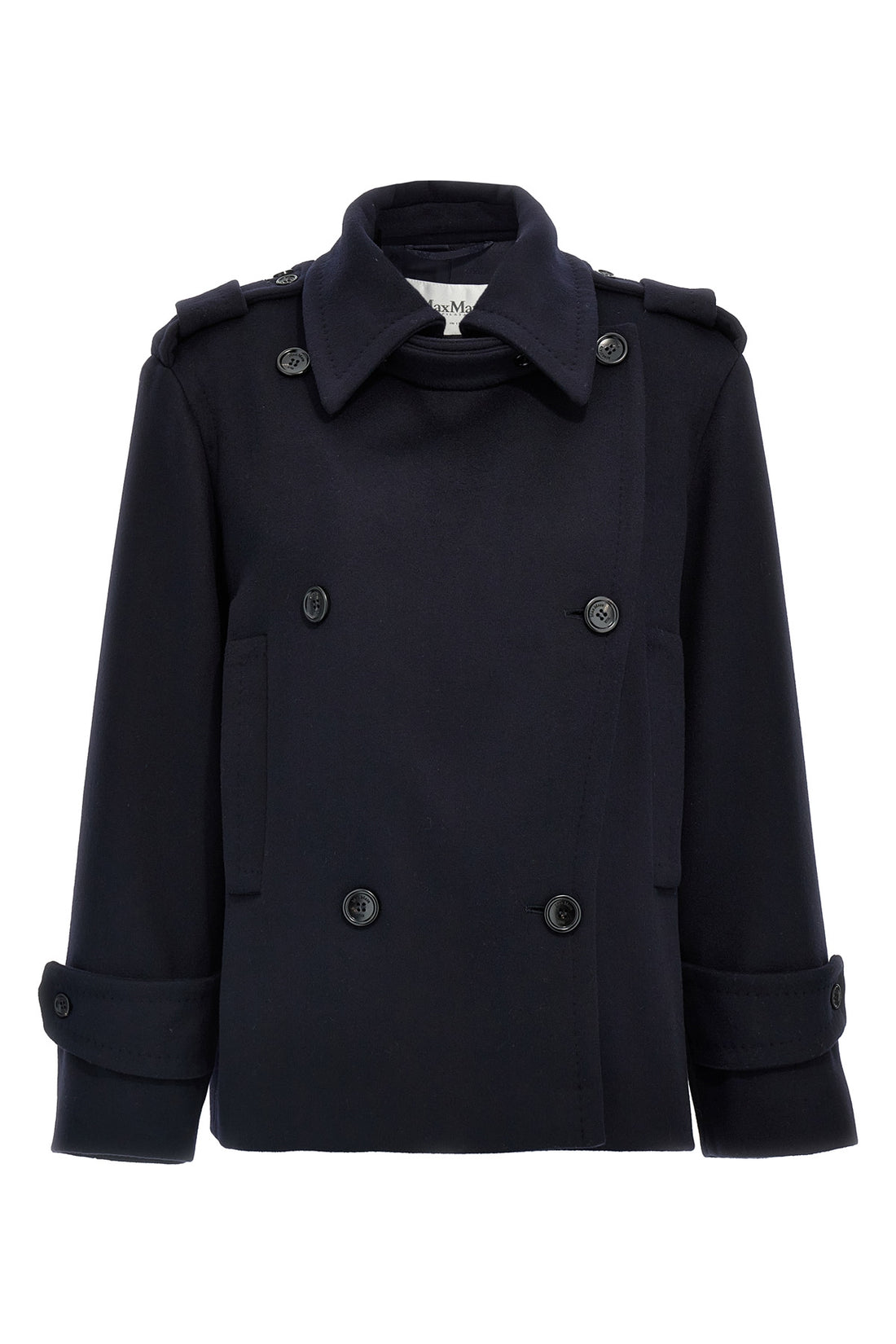 MAX MARA 42 laveno double-breasted wool and cashmere coat