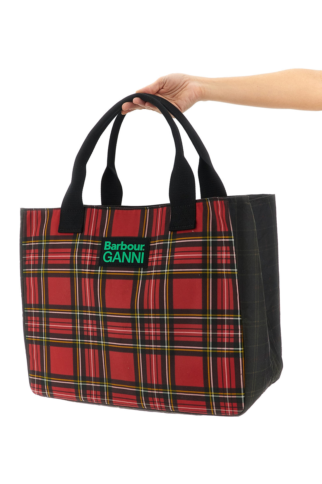 BARBOUR OS barbour x ganni shopping bag in waxed cotton