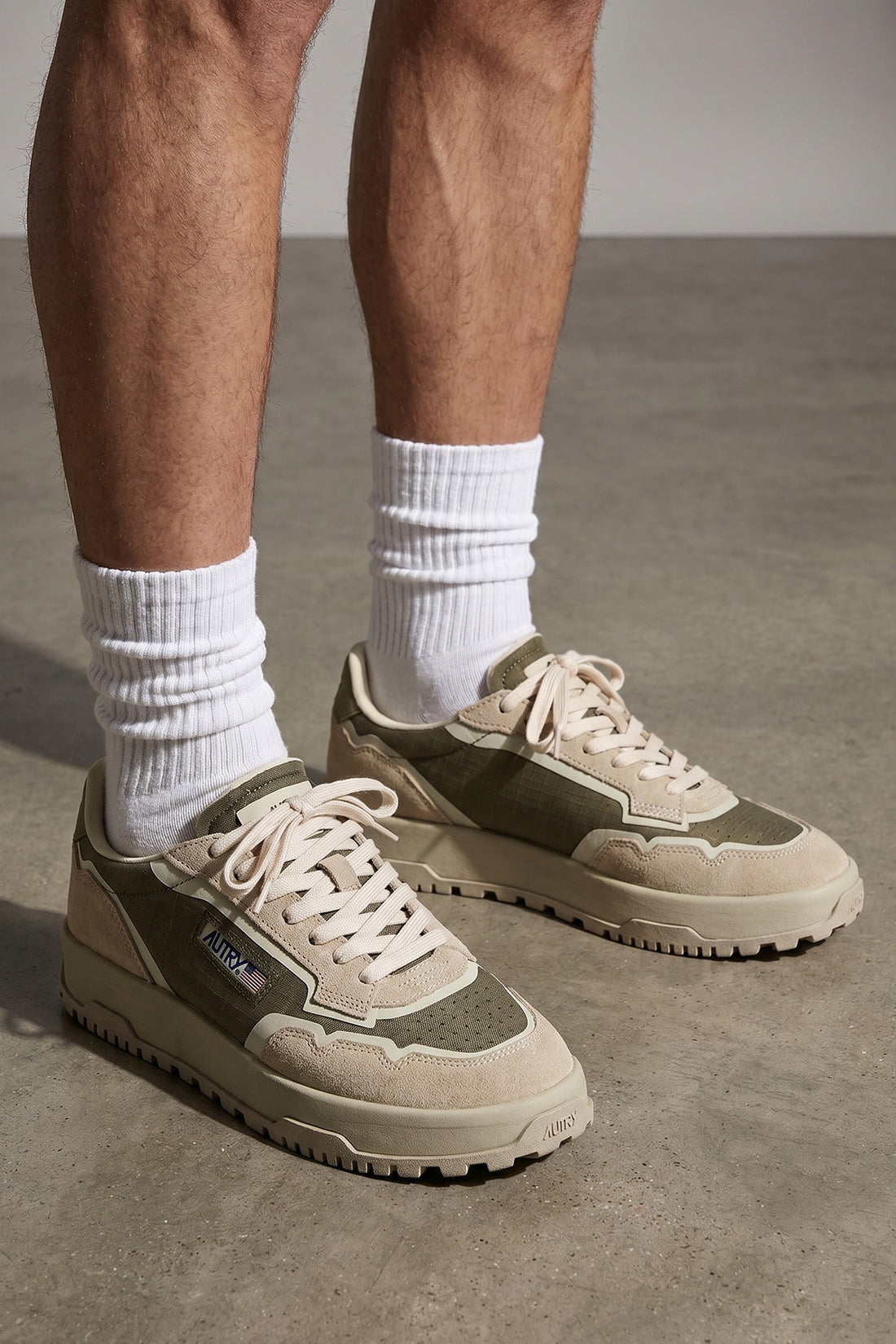 AUTRY 40 wildpace low sneakers in ripstop and suede cordura fabric