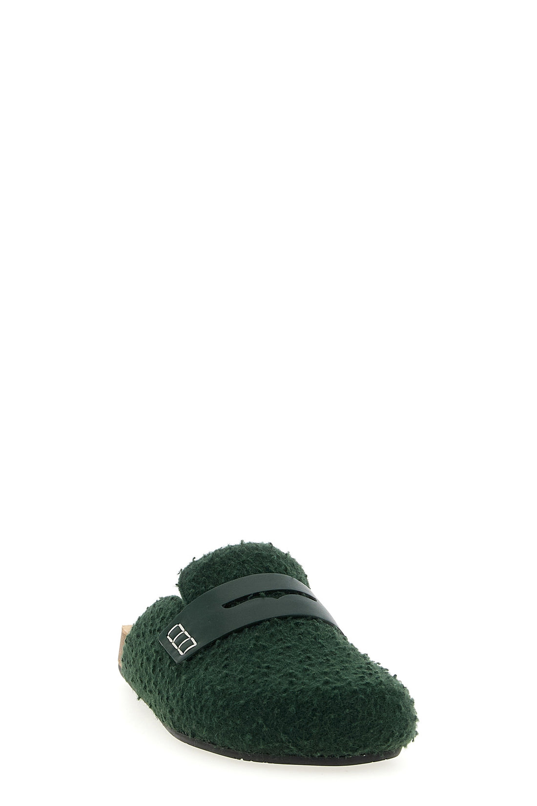 J.W.ANDERSON 37 felt loafer mules in textured felt fabric