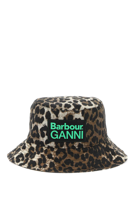 waxed leopard bucket hat