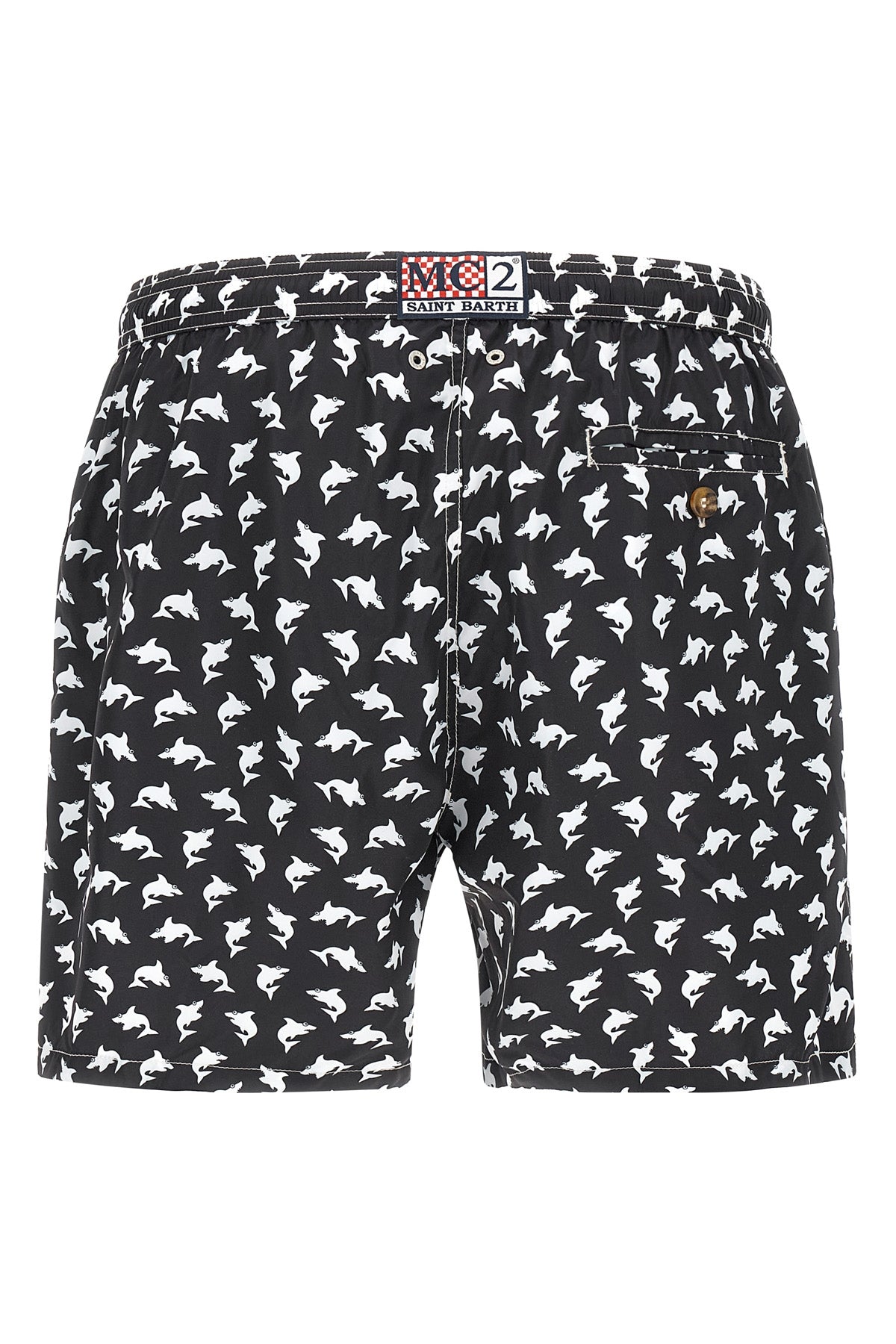 lighting swimsuit in quick-drying bad shark print light technical fabric