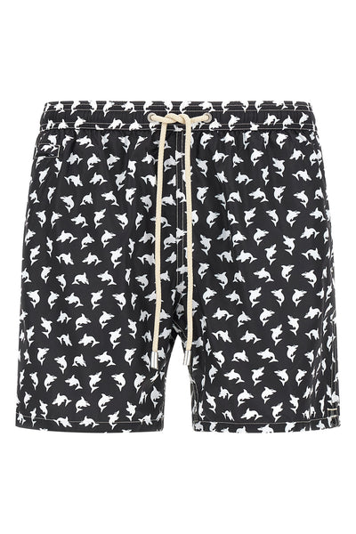 lighting swimsuit in quick-drying bad shark print light technical fabric