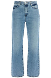 light blue high-waisted straight ankle jeans le jane