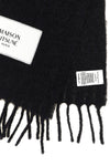 the maison kitsuné scarf is distinguished by an elongated rectangular constructi
