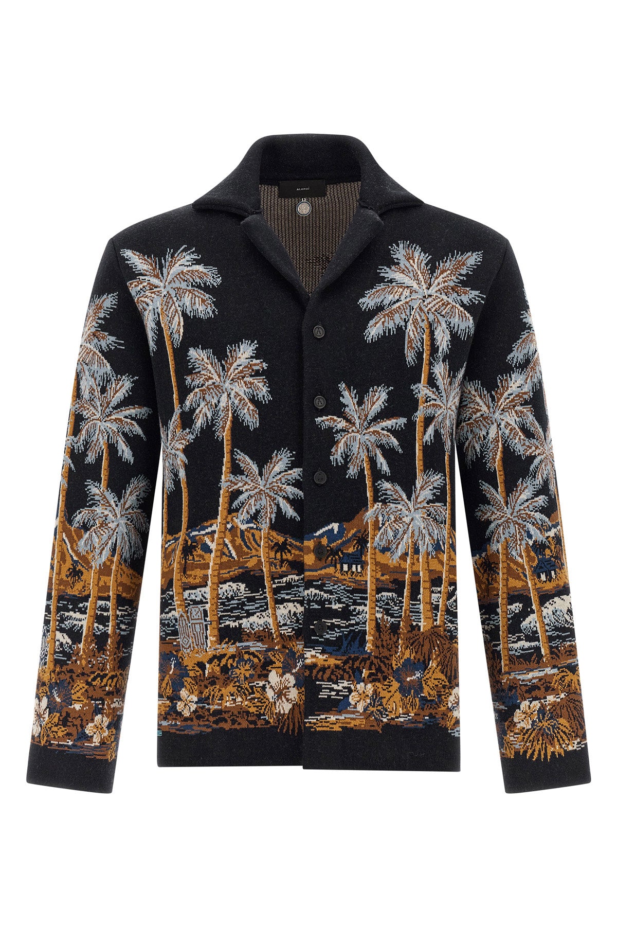 the alanui diamond head knitted overshirt