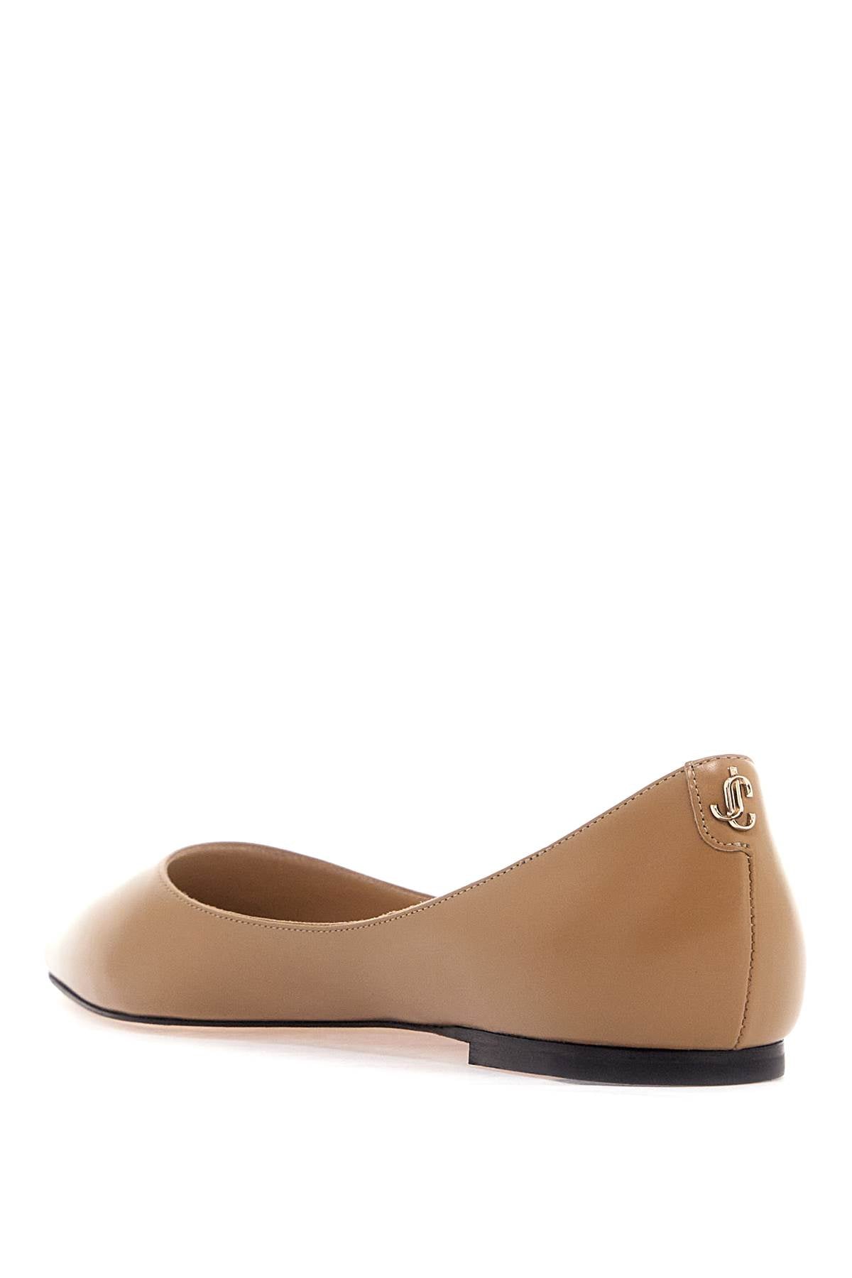 smooth leather love ballerina flats