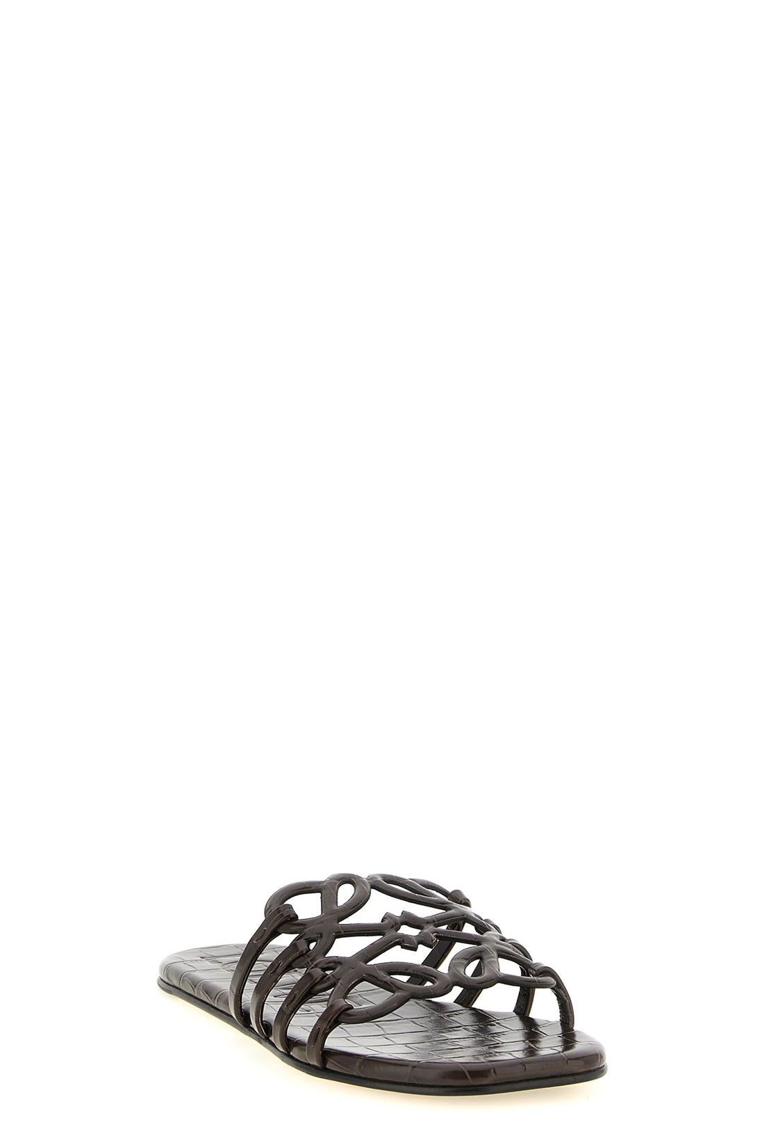 LOEWE 38 the slide sandal loewe anagram petal is made of fine calf leather characterize