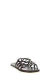 the slide sandal loewe anagram petal is made of fine calf leather characterize