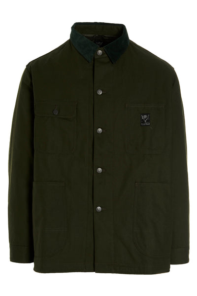 SOUTH2 WEST8 S coverall oxford cotton jacket