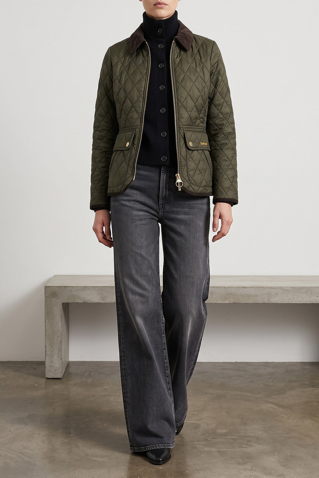 BARBOUR 8 beadnell quilted nylon jacket