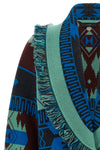 the alanui icon cardia bomber jacket redefines knitwear codes through a shorte