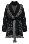 the alanui cardigan exemplifies knitwear excellence through complex double jacqu