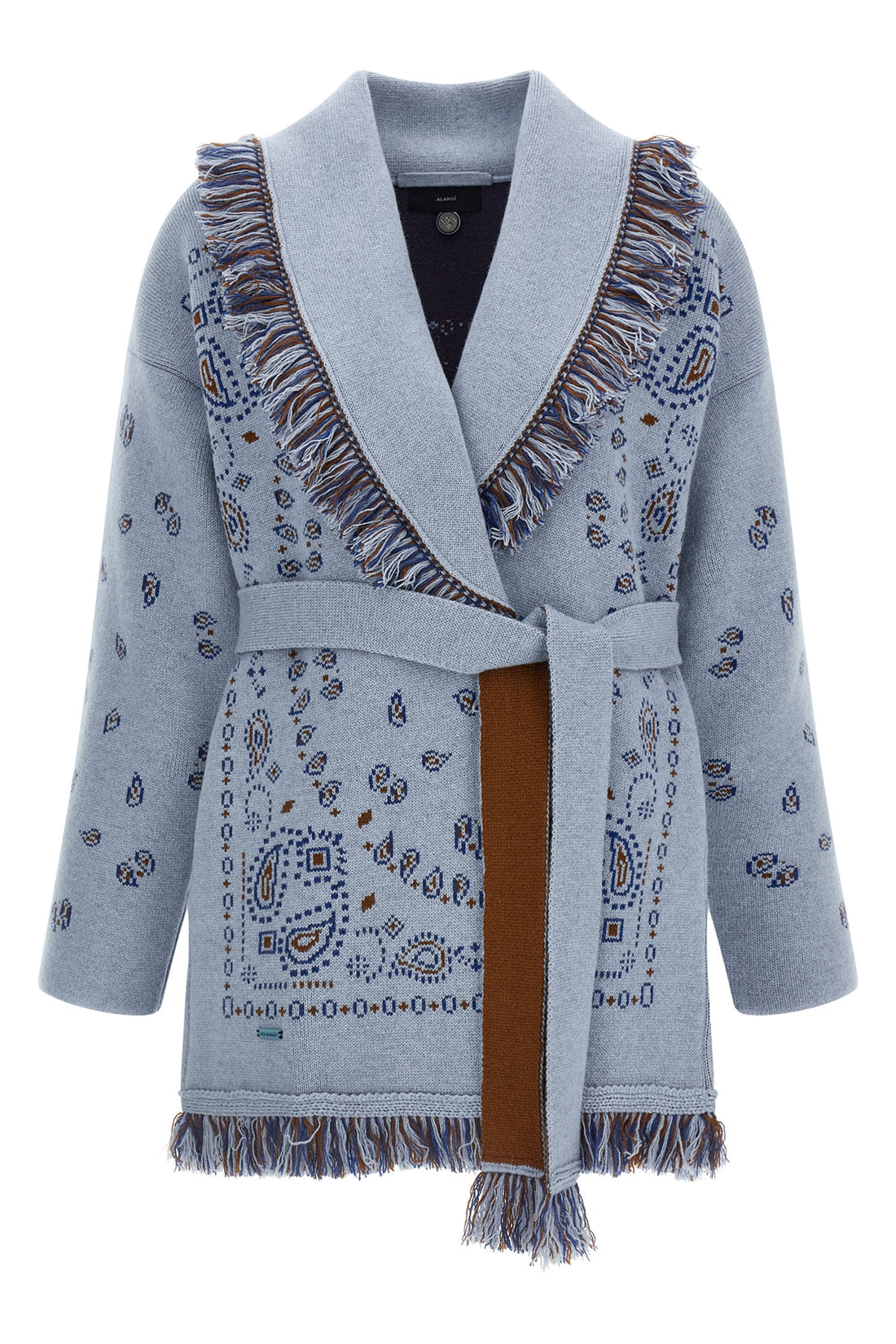 ALANUI S the alanui cardigan redefines knitwear through a complex expression of craftsman