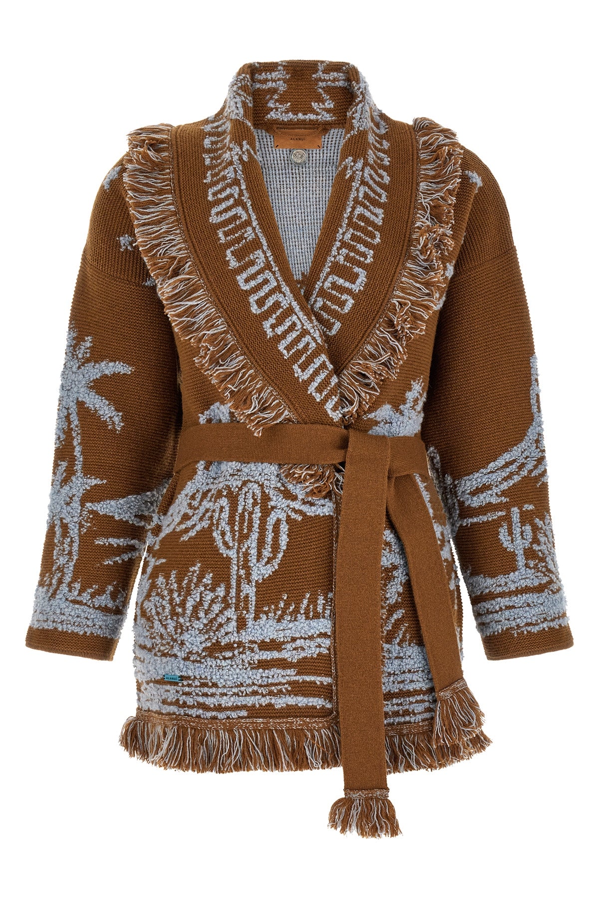 the alanui canyon spirit cardigan in cashmere and wool blend sets new standard