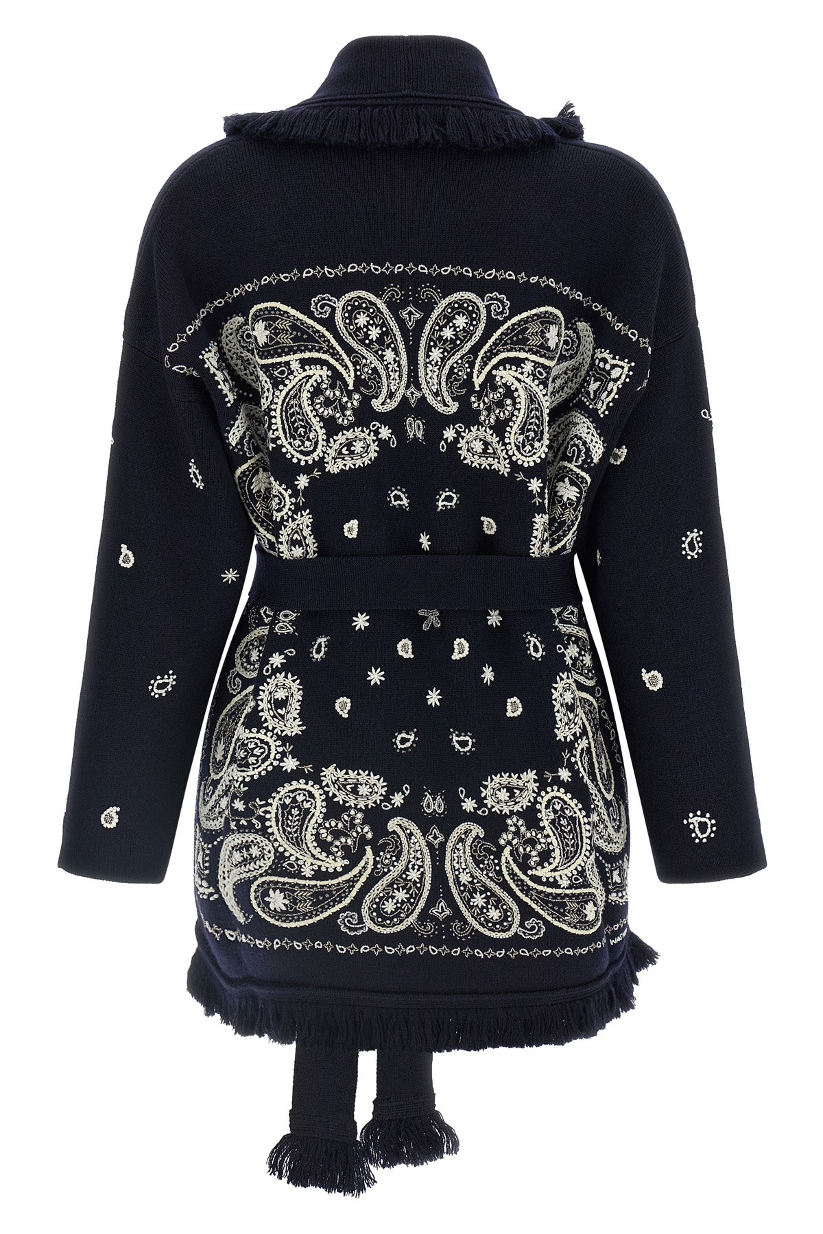 the alanui echoes of the bandana cardigan exemplifies a superior knitwear constr
